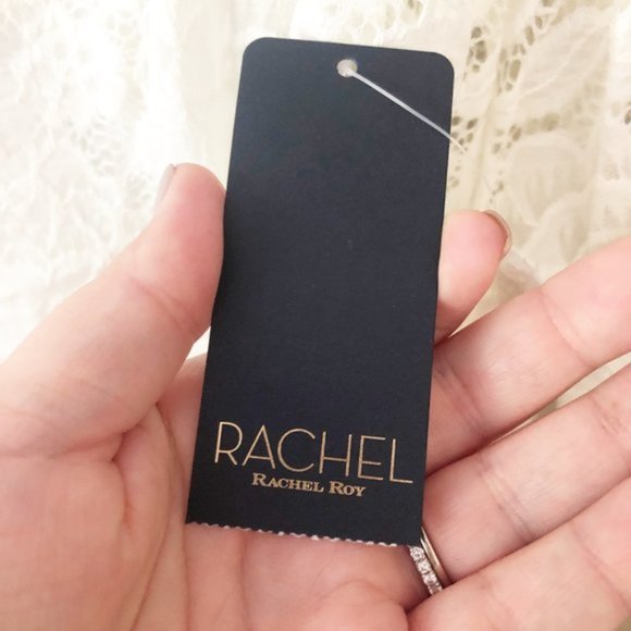 Rachel Roy Vivian Lace Bell Sleeve Blouse Top Eggshell 0X NWT - Picture 7 of 16